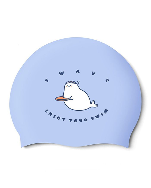 [SF1USC021] Junior Seal Silicone Swim Cap Pale Lavender