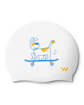 [SW-CS097] Board Dog シリコン スイムキャップ ホワイト
