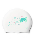 [SF1USC006] Dreaming Turtle Silicone Swim Cap White