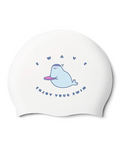 [SF1USC020] Junior Seal Silicone Swim Cap White