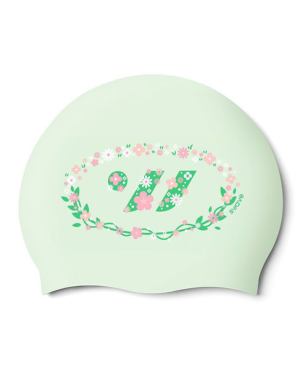 [SF1USC019] Floral  シリコン スイムキャップ フェイルミント
