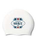 [SF3USC009] Positano Stripe Silicone Swim Cap White