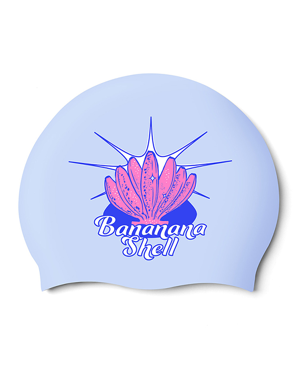 [SW-CS138-PLV] Banana Shell Silicone Swim Cap Pale Lavender