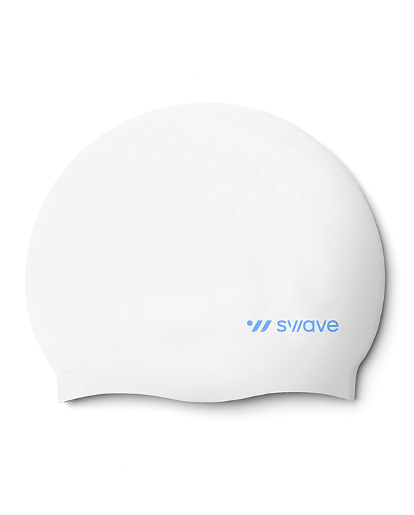 [SW-CS058-WT] Solid Silicone Swim Cap White