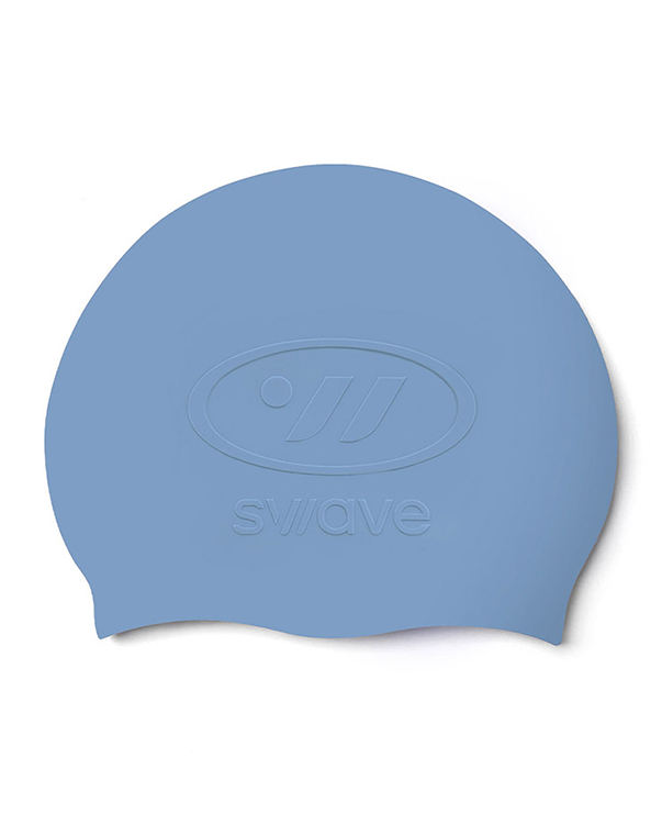 [SW-ECS009-ASB] Emboss Silicone Swim Cap Ash Blue