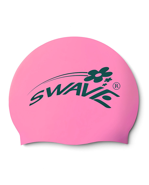 [SW-CS101] Floral Swing シリコン スイムキャップ ピンク