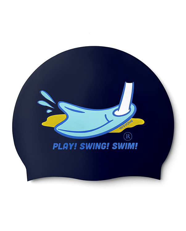 [SW-CS119] Speed Duck シリコン スイムキャップ ネイビー