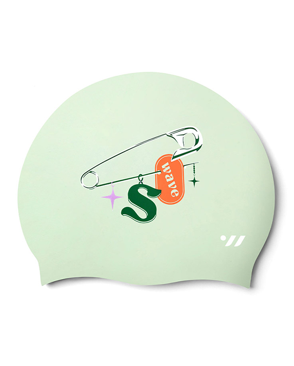 [SW-CS125] Pierswave シリコン スイムキャップ ペール ミント