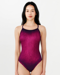 [SF1LST014] Faded Ravine Double X-Back Swimsuit Plum Punch