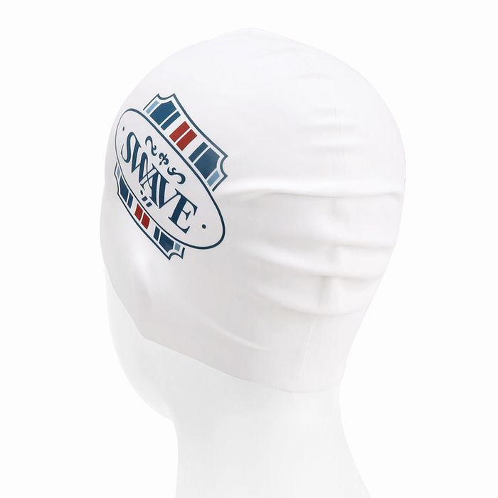 [SF3USC009] Positano Stripe Silicone Swim Cap White