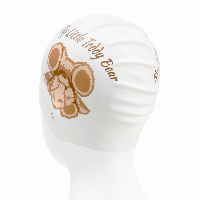 [SF3USC011] My Little Teddy Silicone Swim Cap White