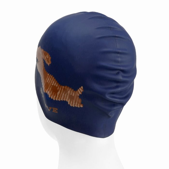[SF3USC013] Sausage Puppy Silicone Swim Cap Navy