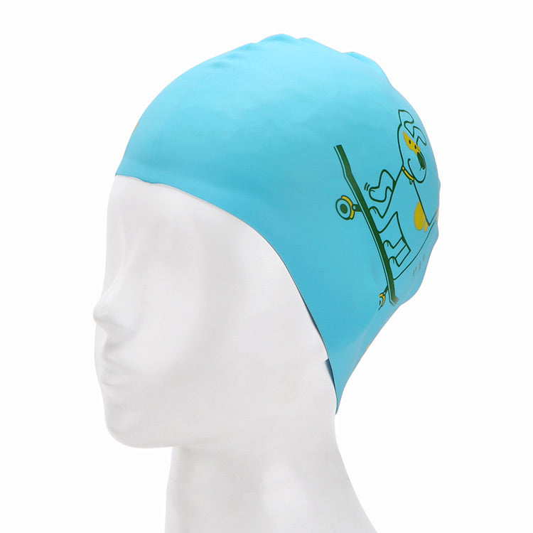 [SW-CS096] Board Dog シリコン スイムキャップ ブルー