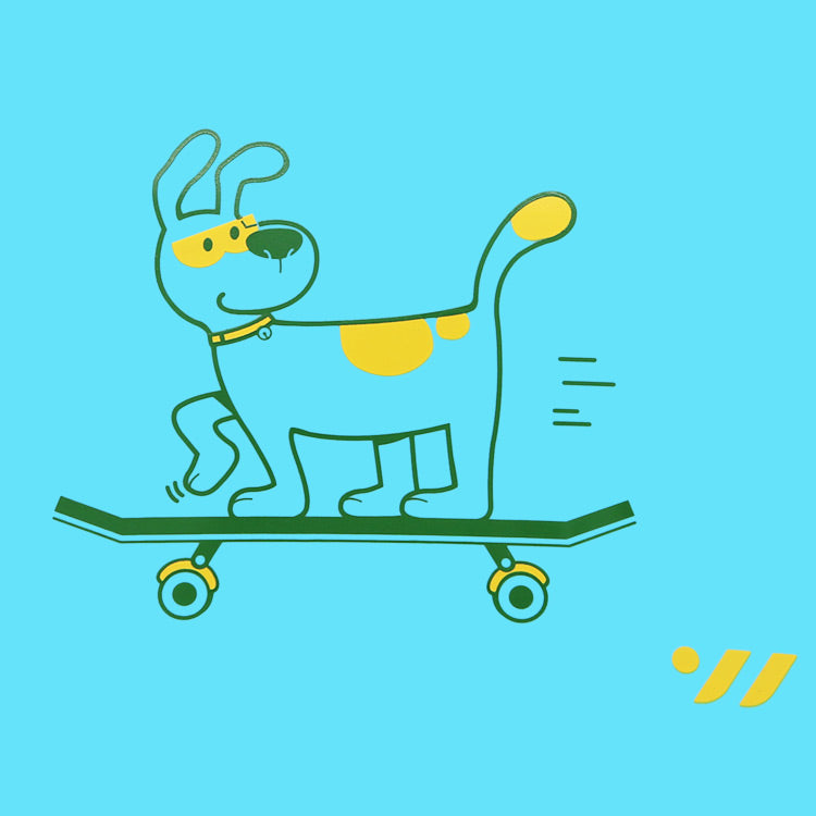 [SW-CS096] Board Dog シリコン スイムキャップ ブルー