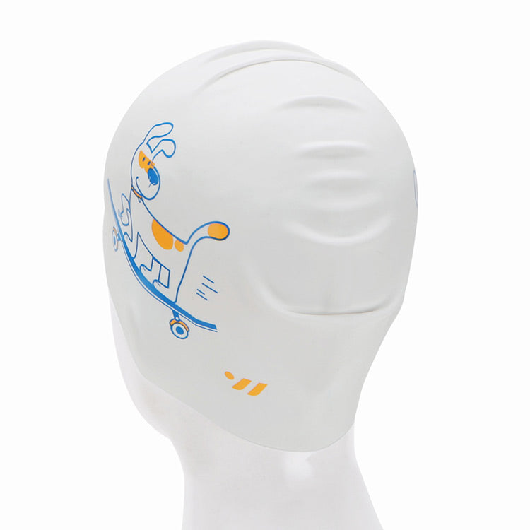 [SW-CS097] Board Dog シリコン スイムキャップ ホワイト