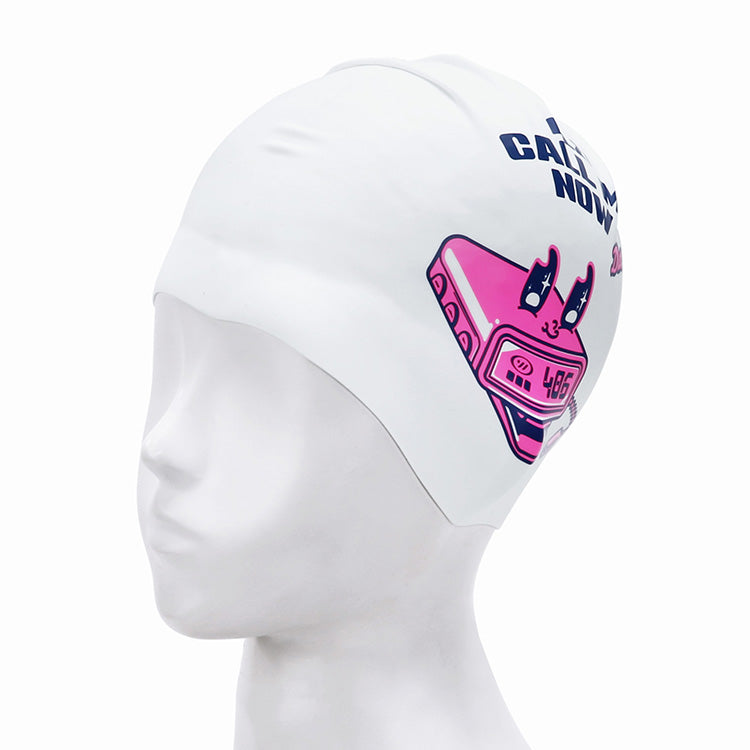 [SW-CS120] Call Me Darling シリコン スイムキャップ ホワイト