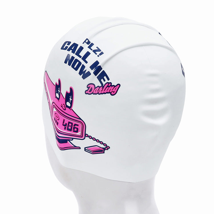 [SW-CS120] Call Me Darling シリコン スイムキャップ ホワイト
