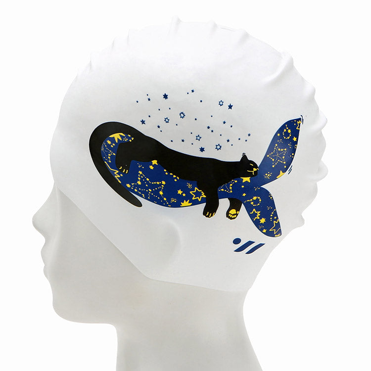 [SW-CS082] Dreaming Jaguar シリコン スイムキャップ ホワイト