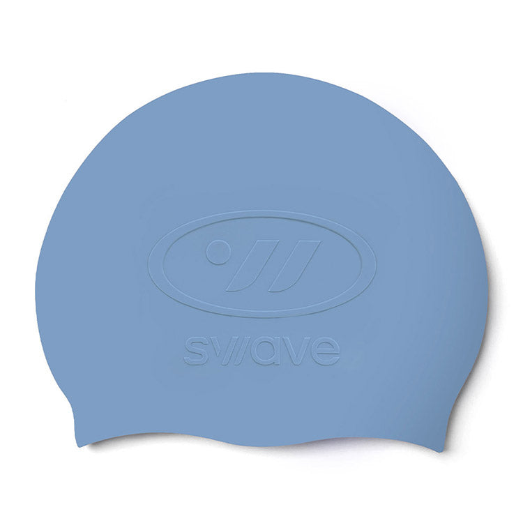 SWAVE Emboss Silicone Swim Cap Ash Blue