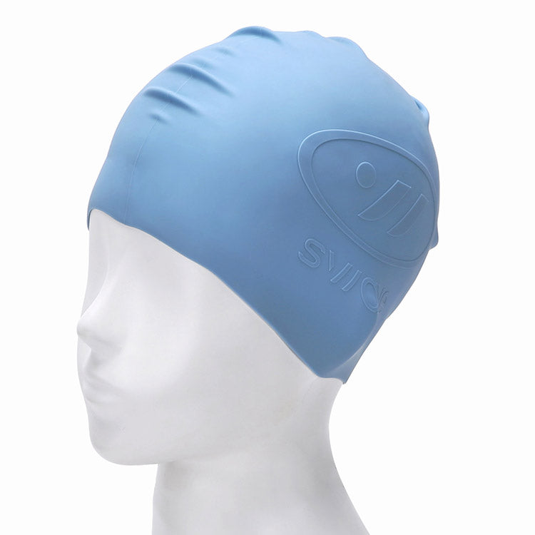 SWAVE Emboss Silicone Swim Cap Ash Blue