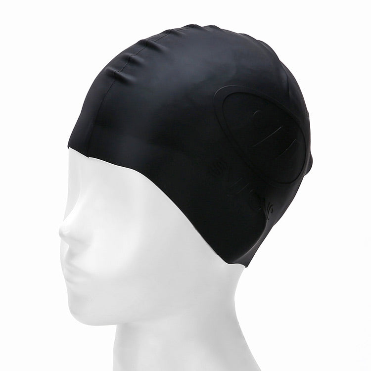 [SW-ECS014-BLK] Emboss Silicone Swim Cap Black