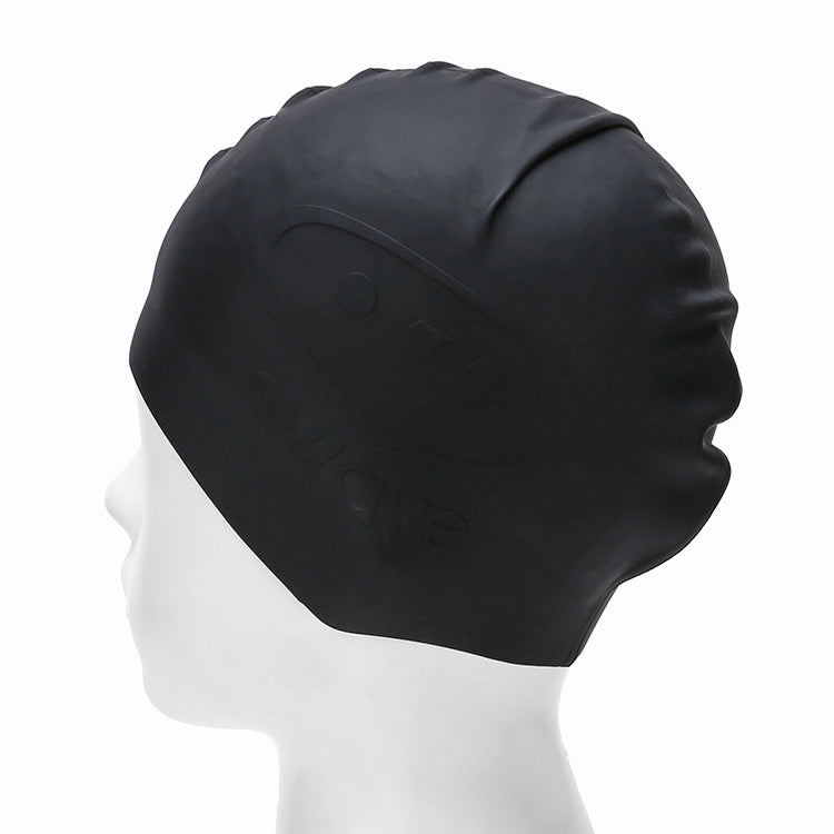 [SW-ECS014-BLK] Emboss Silicone Swim Cap Black