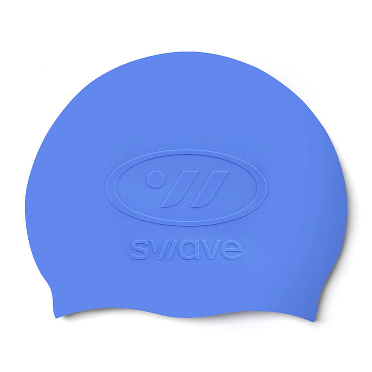 SWAVE Emboss Silicone Swim Cap Blue