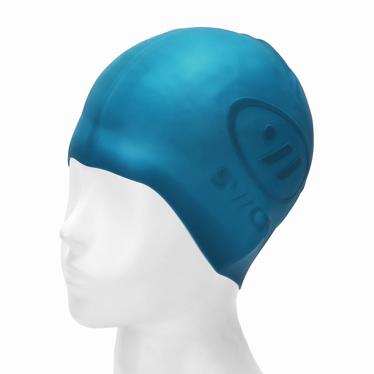 [SW-ECS012-DGR] Emboss Silicone Swim Cap Deep Green