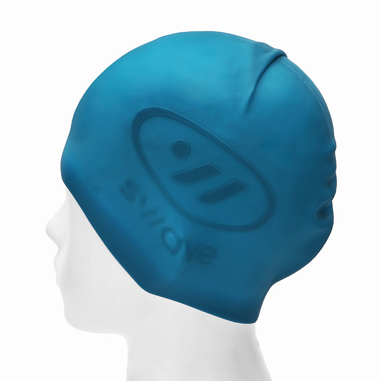 [SW-ECS012-DGR] Emboss Silicone Swim Cap Deep Green