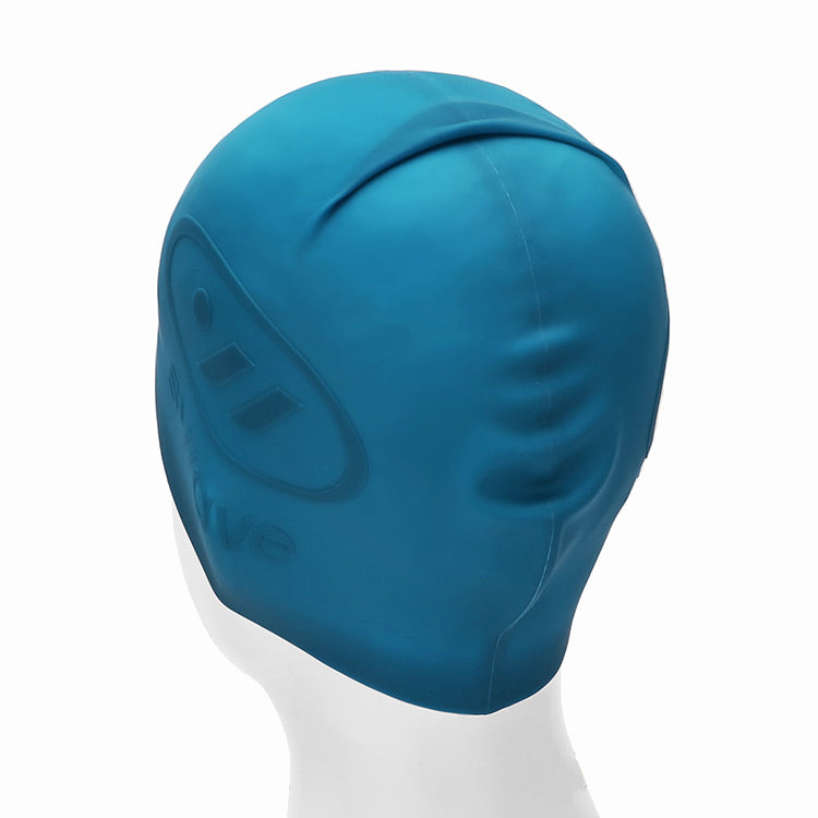 [SW-ECS012-DGR] Emboss Silicone Swim Cap Deep Green