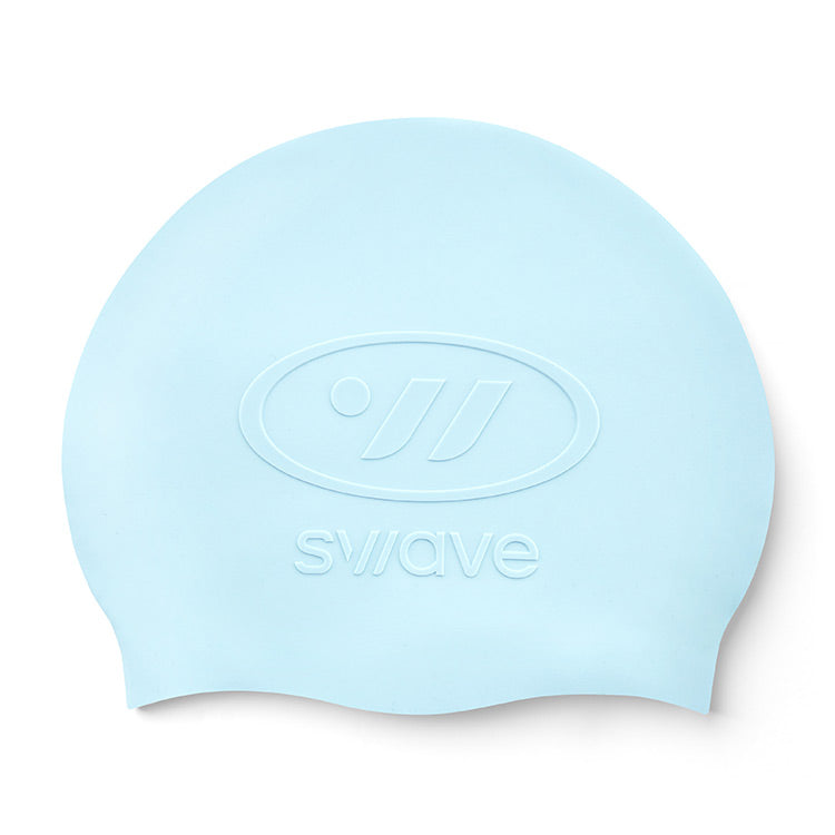 SWAVE Emboss Silicone Swim Cap Pale Blue