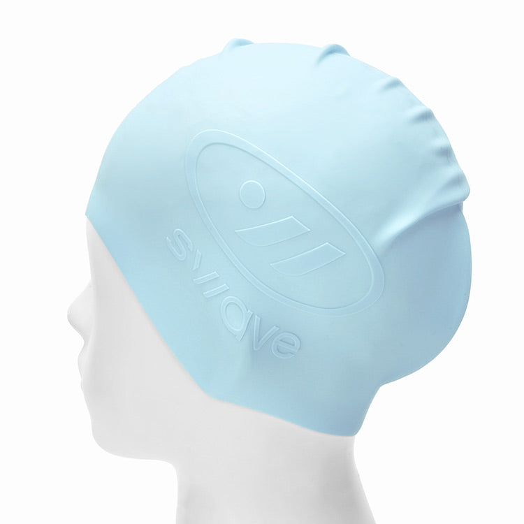 [SW-ECS003-PBL] Emboss Silicone Swim Cap Pale Blue