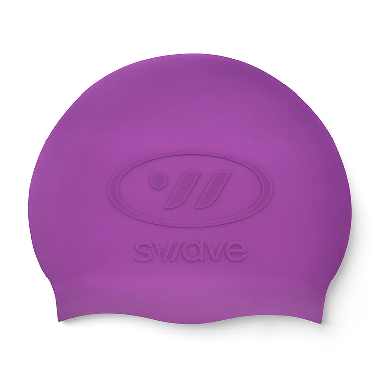 SWAVE Emboss Silicone Swim Cap Purple