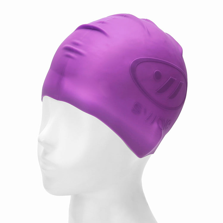 SWAVE Emboss Silicone Swim Cap Purple