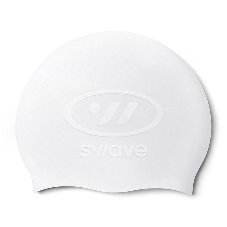 SWAVE Emboss Silicone Swim Cap White