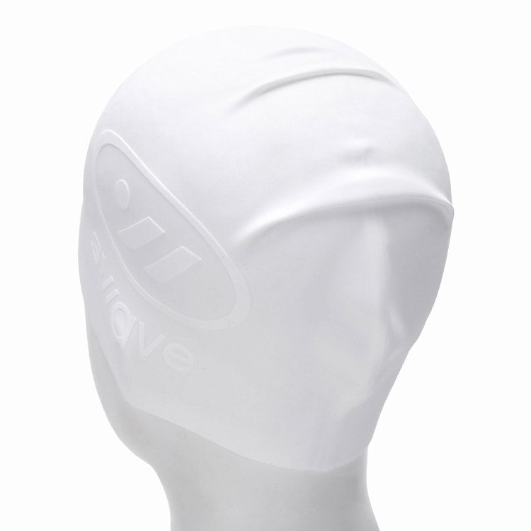 [SW-ECS001-WHT] Emboss Silicone Swim Cap White