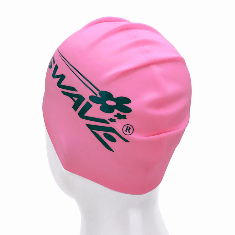 [SW-CS101] Floral Swing シリコン スイムキャップ ピンク