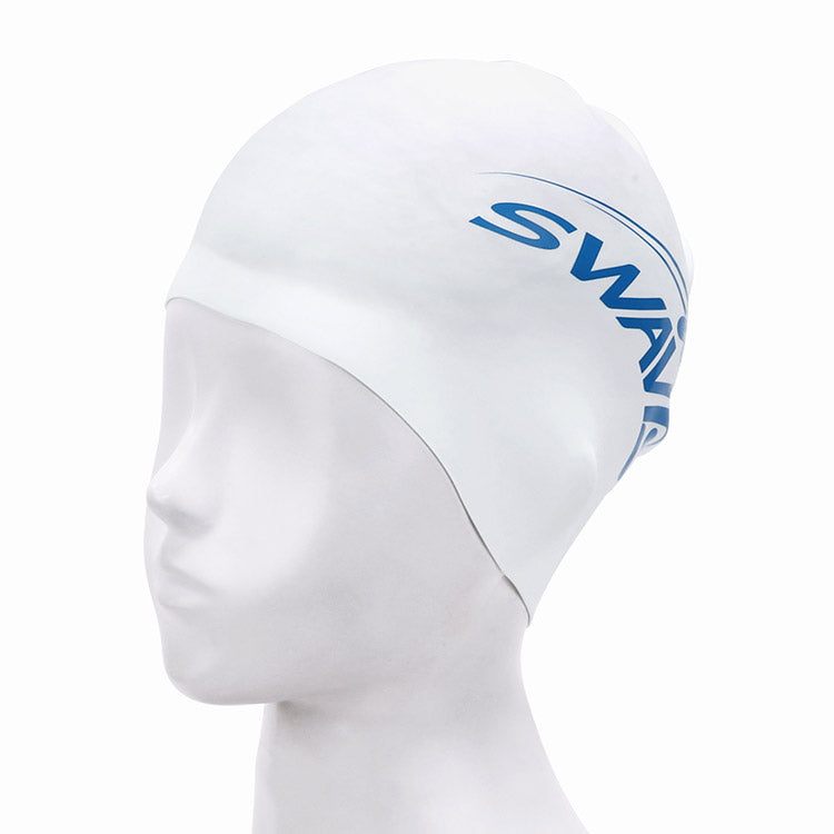 [SW-CS100] Floral Swing シリコン スイムキャップ ホワイト