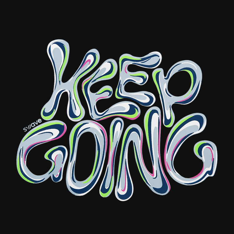 [SW-CS104] Keep Going シリコン スイムキャップ ブラック