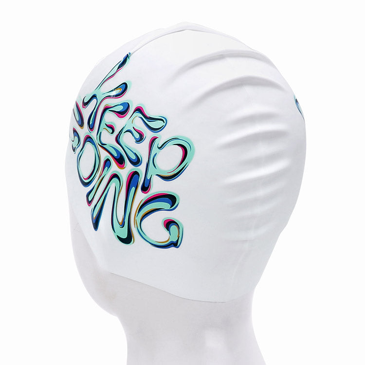 [SW-CS103] Keep Going シリコン スイムキャップ グリーン