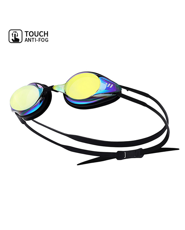 [SW-TAR101MR-GLD] Prism Touch Antifog Mirrored Swim Goggle Gold