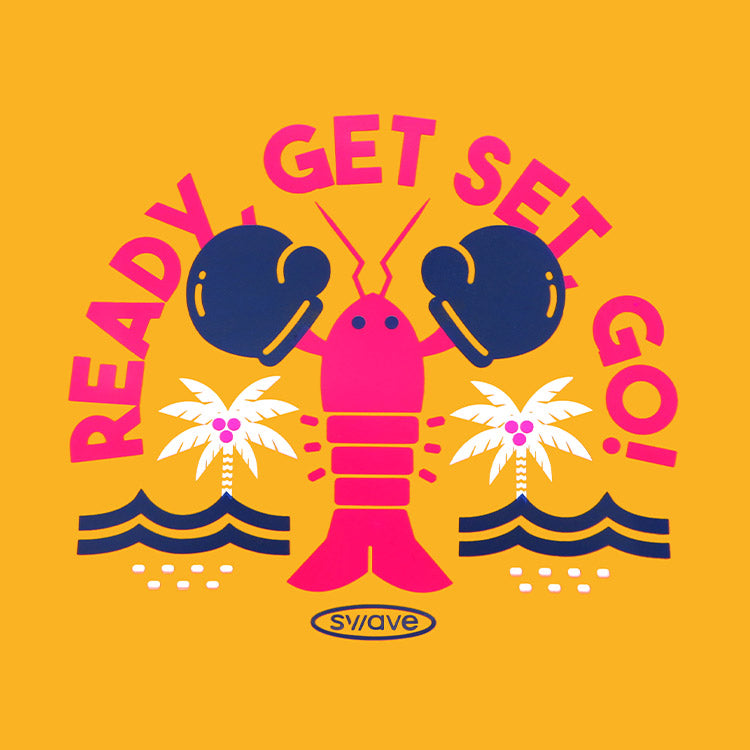 [SW-CS088] Ready Set Go シリコン スイムキャップ オレンジ