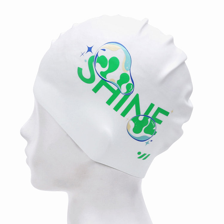 [SW-CS105] Shine シリコン スイムキャップ グリーン