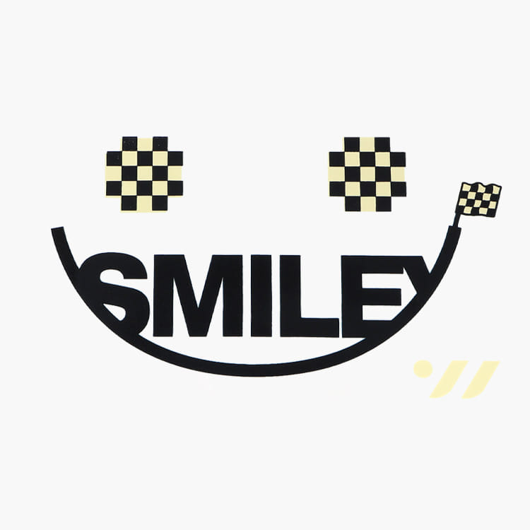 [SW-CS077] Smiley シリコン スイムキャップ ホワイト