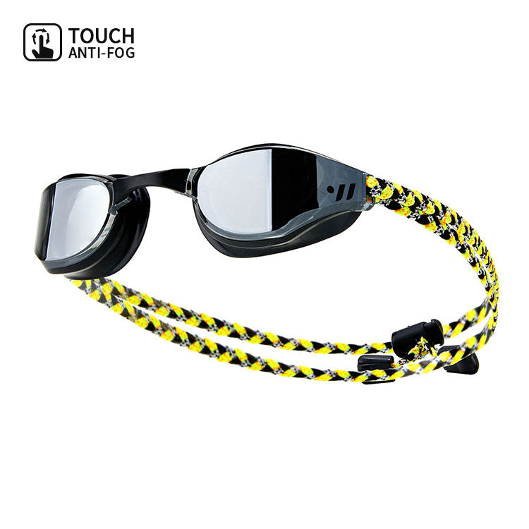 SWAVE Sniper Touch Anti-Fog Mirrored Swim Goggle Black Yellow