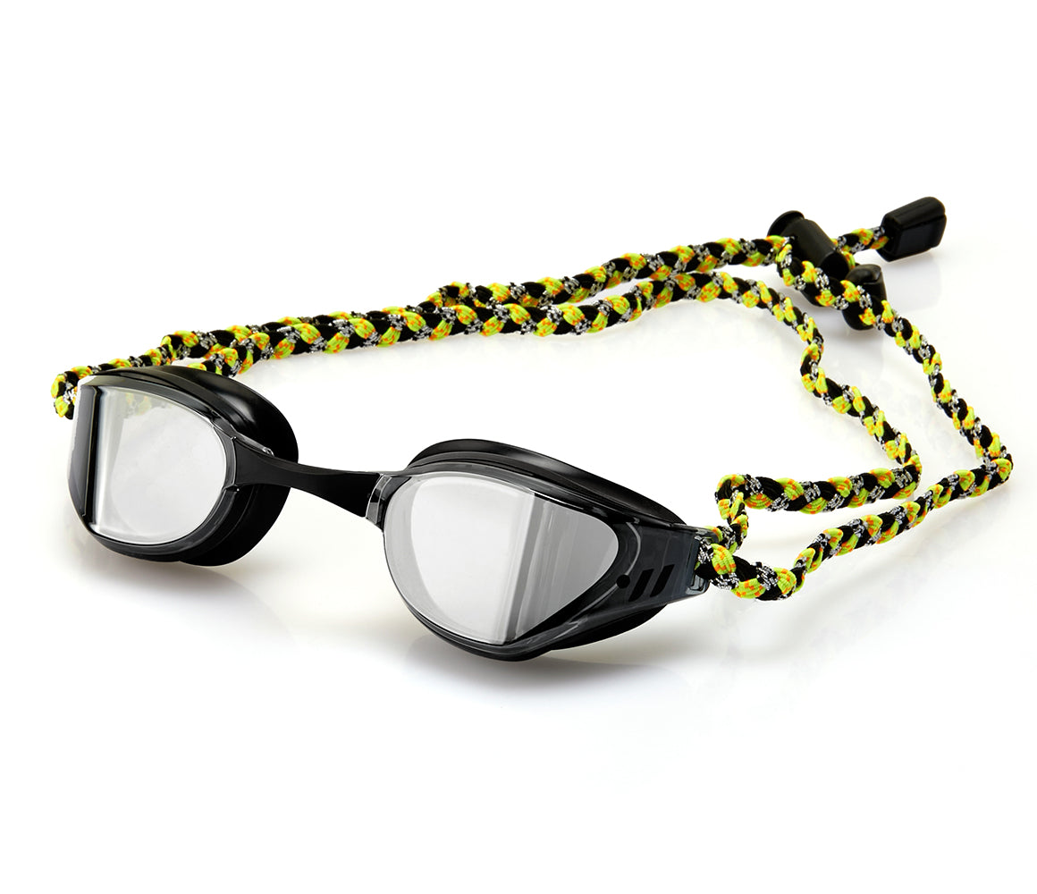 SWAVE Sniper Touch Anti-Fog Mirrored Swim Goggle Black Yellow