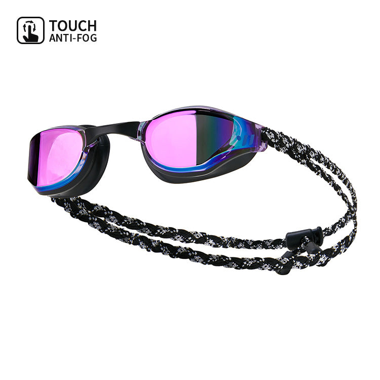 SWAVE Sniper Touch Anti-Fog Mirrored Swim Goggle Purple Black