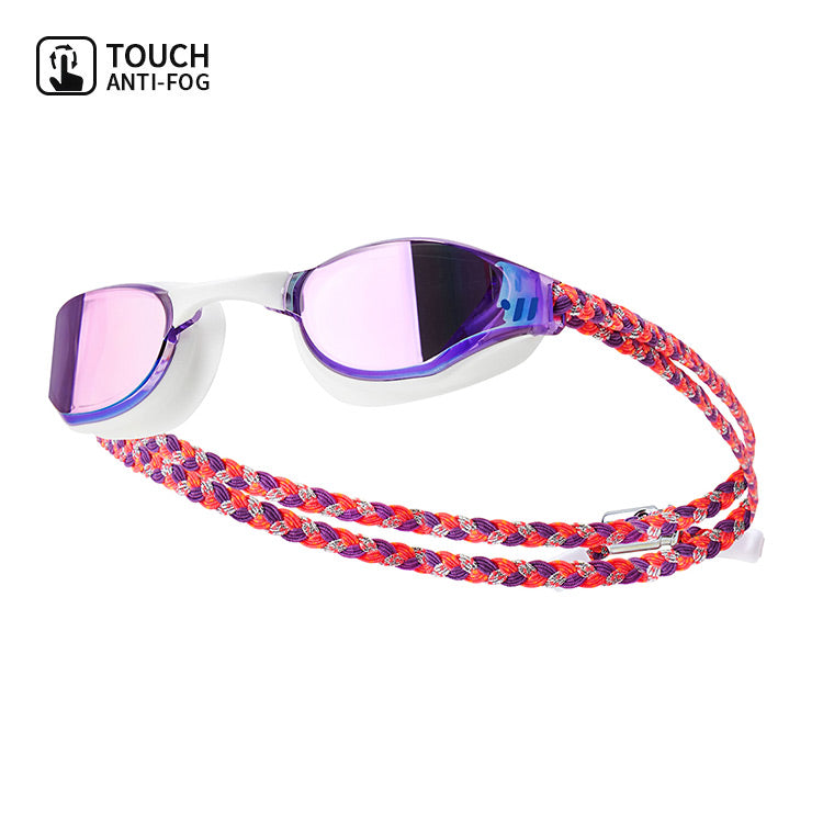 SWAVE Sniper Touch Anti-Fog Mirrored Swim Goggle Purple Pink