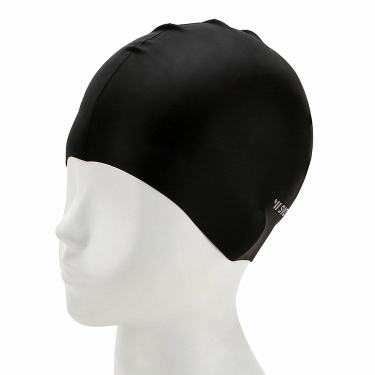 SWAVE Solid Silicone Swim Cap Black