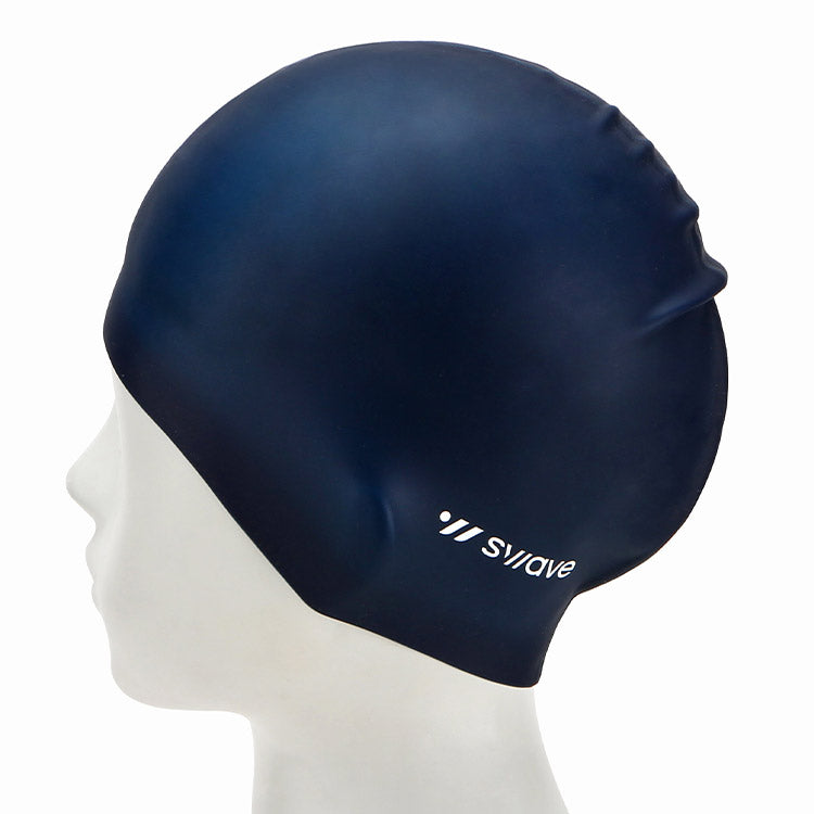 [SW-CS058-NVP] Solid Silicone Swim Cap Navy